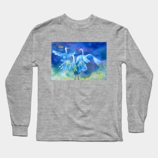 Australian Dancing Cranes Long Sleeve T-Shirt